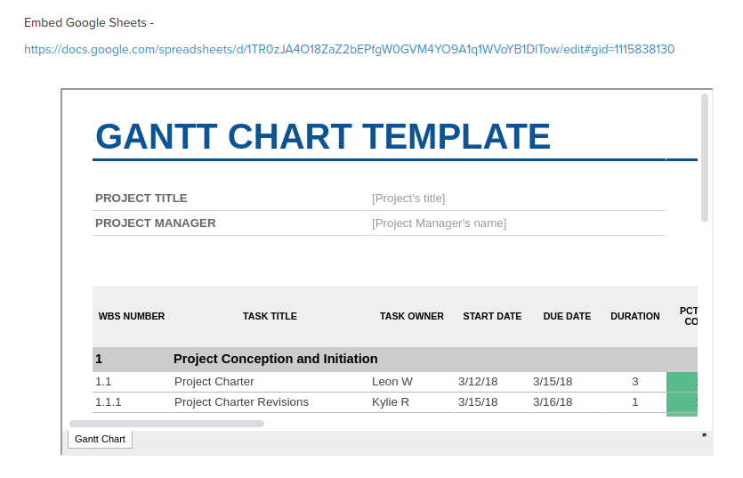 Integration setup