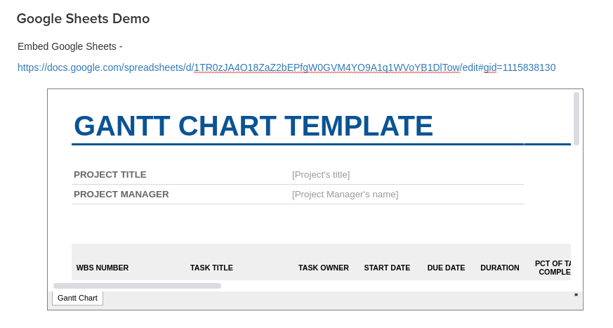 Integration setup